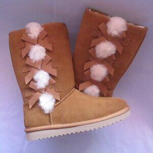 # SOLD # KOOLABURRA BY UGG VICTORIA WOMENS CHESTNUT BOOTS - SIZE 7W